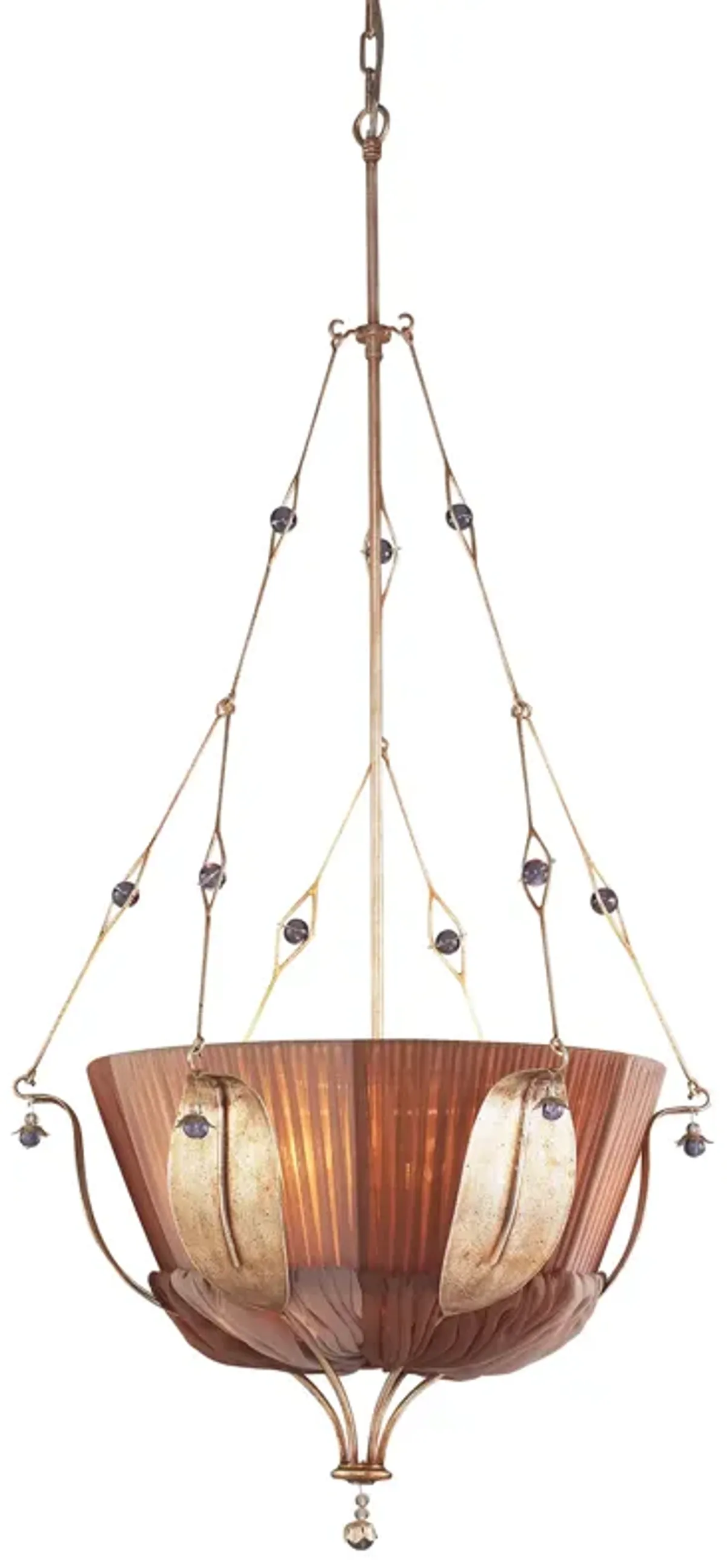 OLIVISSA COLLECTION 3-LIGHT PENDANT in A BRONZED SILVER FINISH