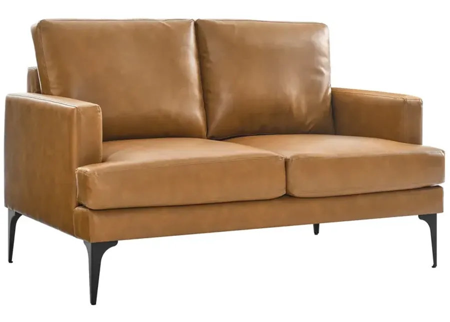 Evermore Vegan Leather Loveseat