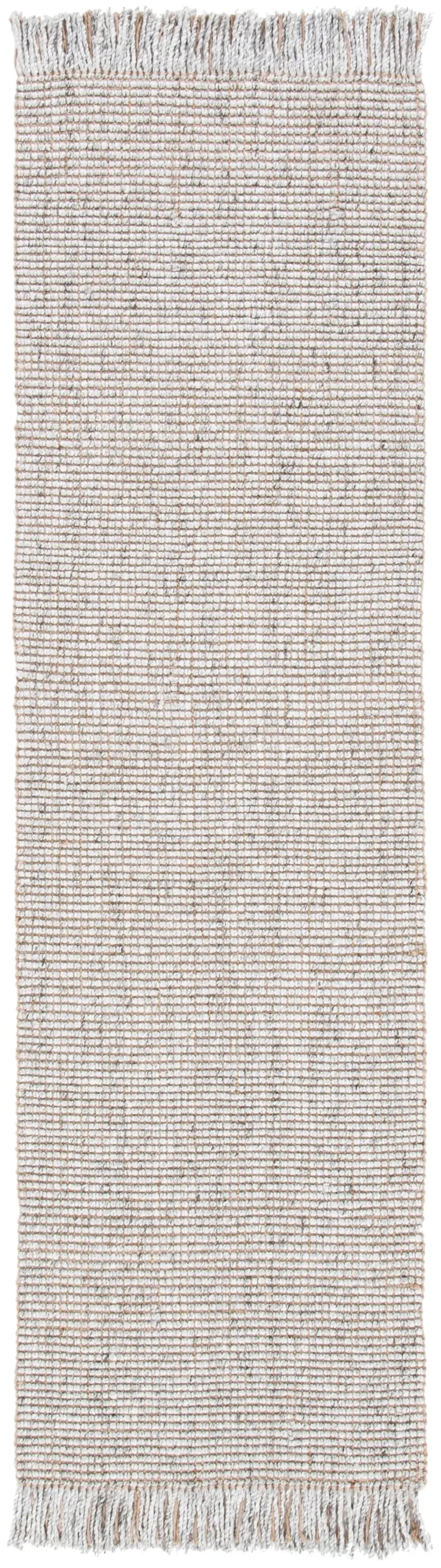 NATURAL FIBER 826 SILVER  2'-3' x 18' Runner Rug