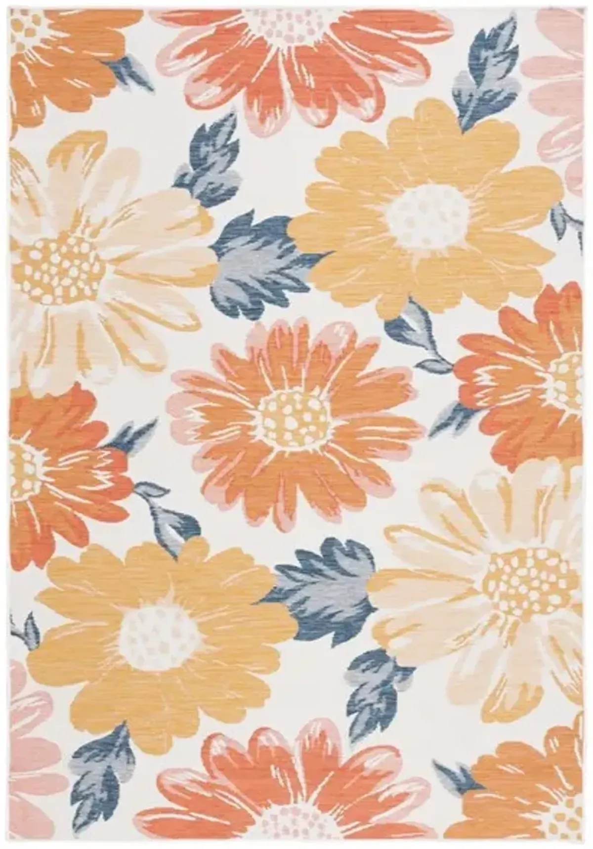 SUNRISE 689 Orange 4' X 5'-7' Small Rectangle Rug