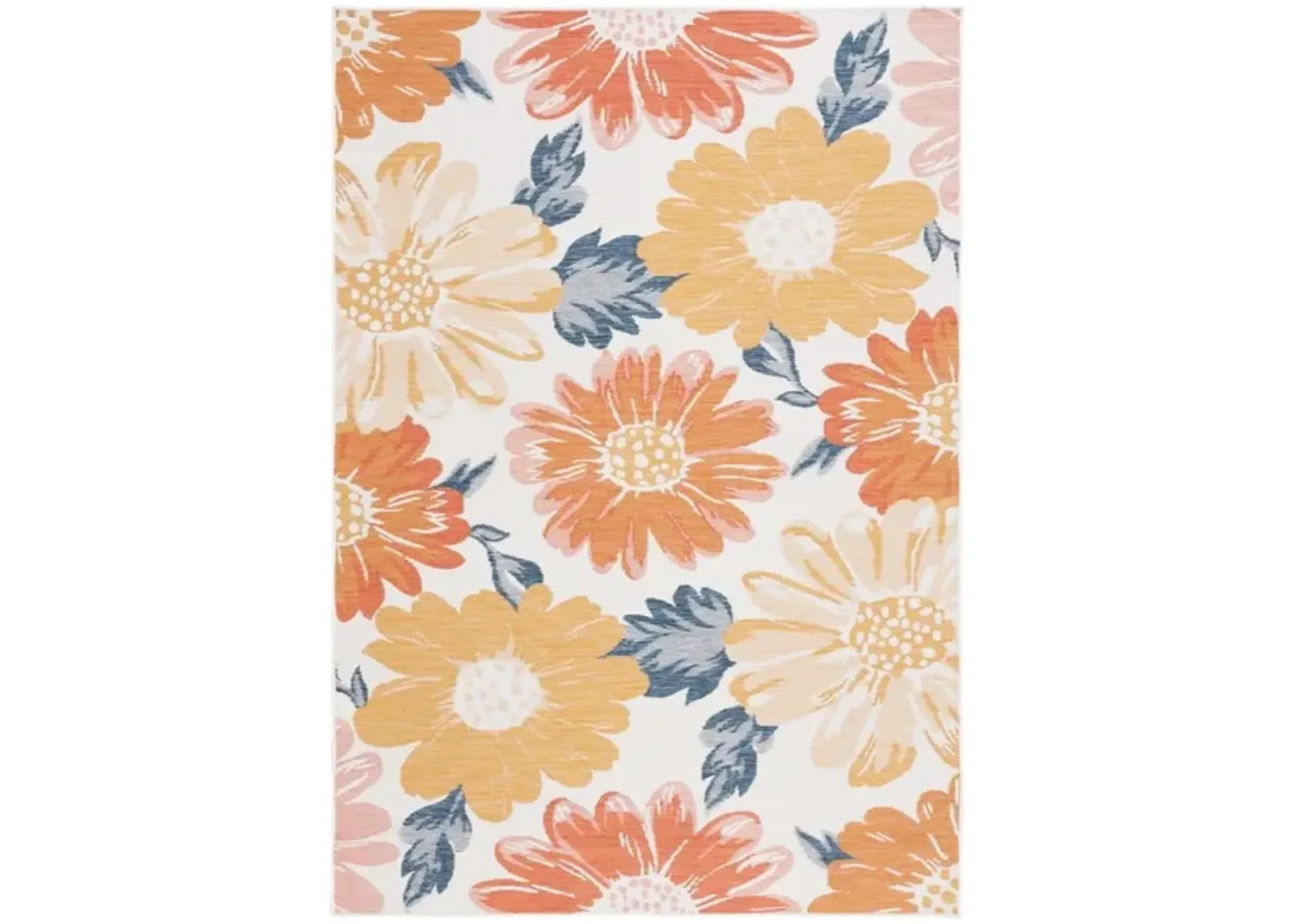 SUNRISE 689 Orange 4' X 5'-7' Small Rectangle Rug