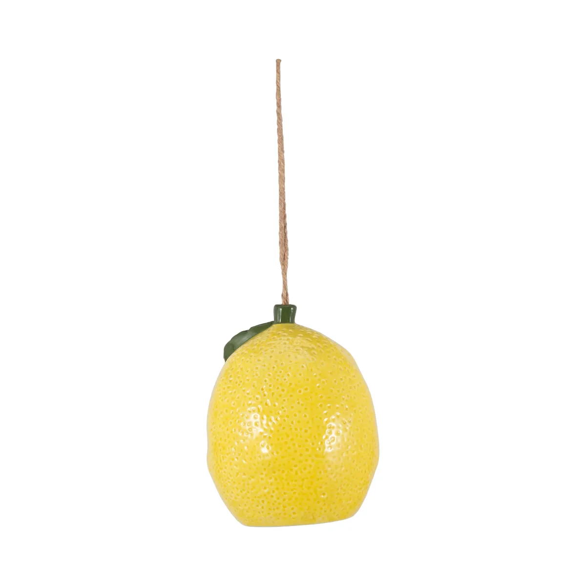 7" Lemon Bird House/feeder, Yellow/green