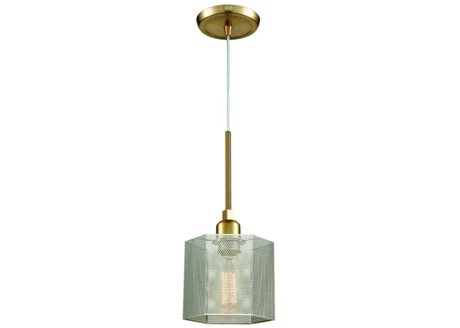 Compartir 6" Wide 1-Light Mini Pendant - Polished Nickel