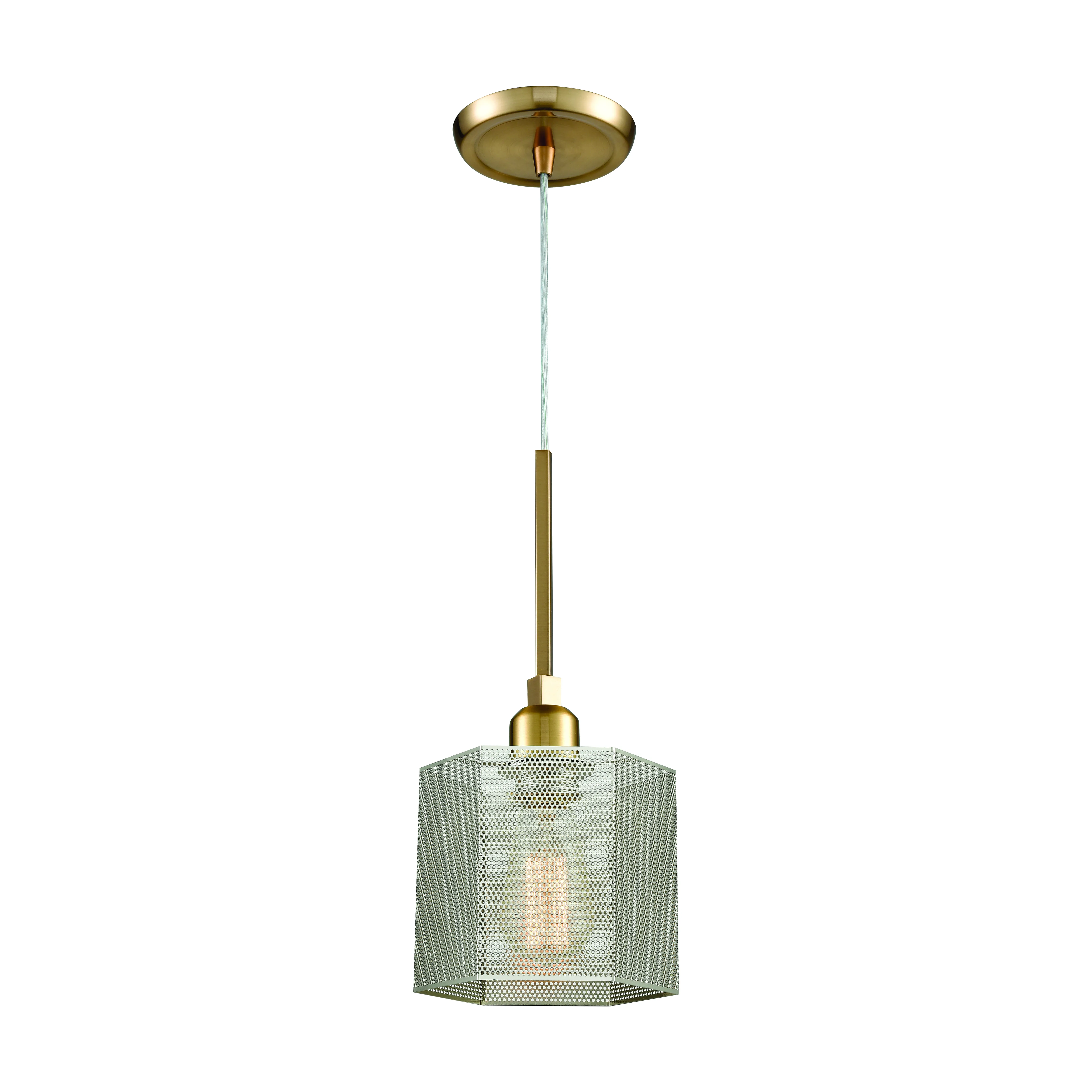 Compartir 6" Wide 1-Light Mini Pendant - Polished Nickel