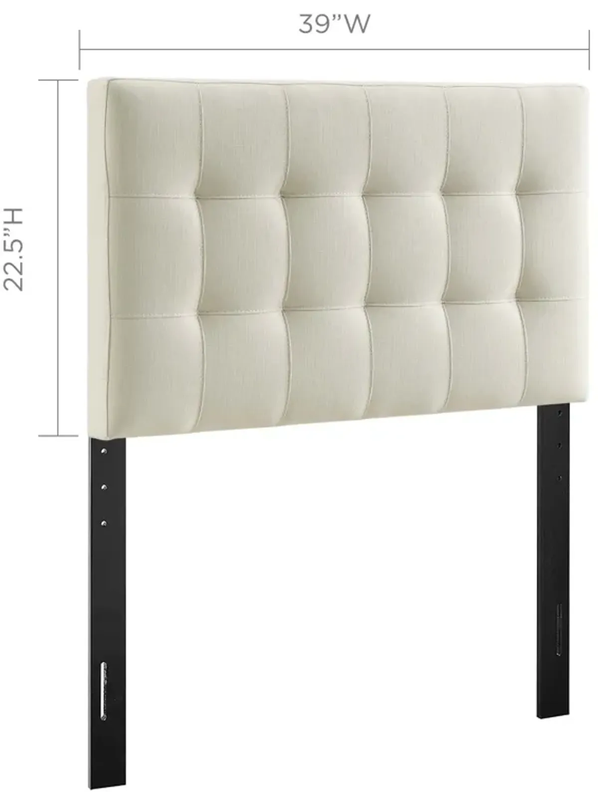 Lily Twin Upholstered Fabric Headboard