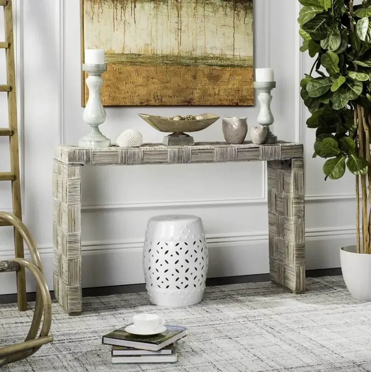 Adkin Rattan Console