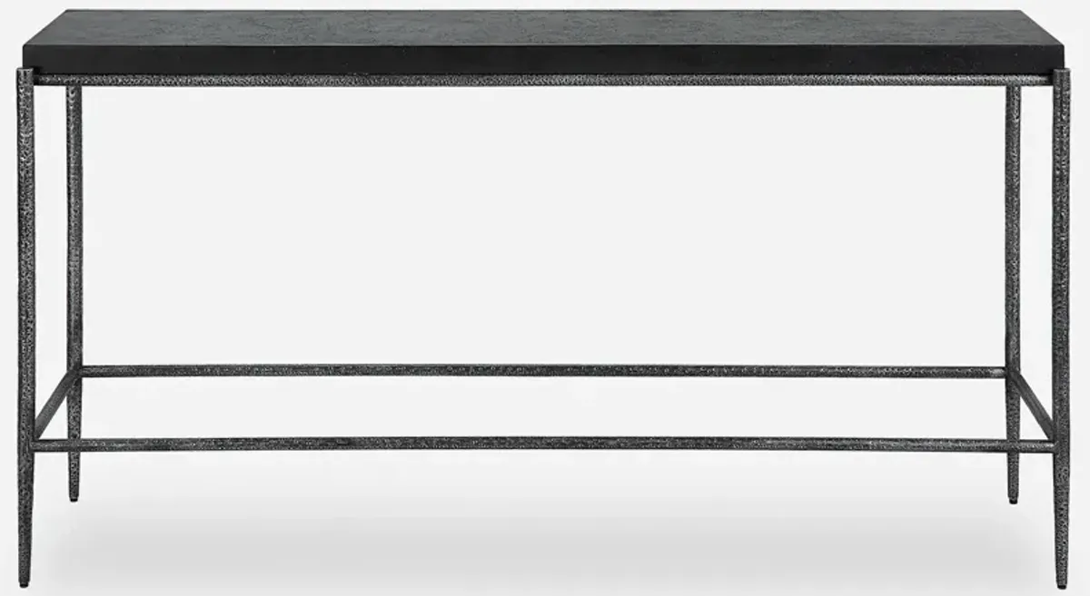 Crescendo Black Concrete Console Table