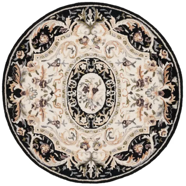 SAVONNERIE Hand Tufted 6' x 6' Round area rug