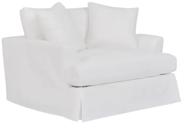 Ciara 53" Upholstered Chair And A Half In Pearl