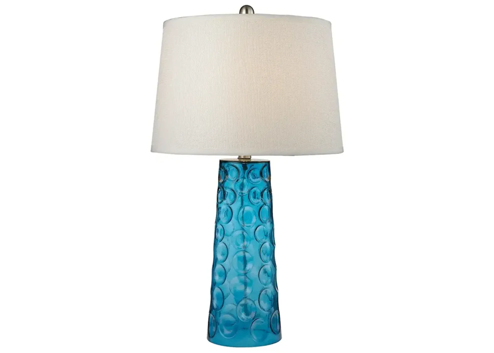 Hammered Glass 27" High 1-Light Table Lamp - Blue