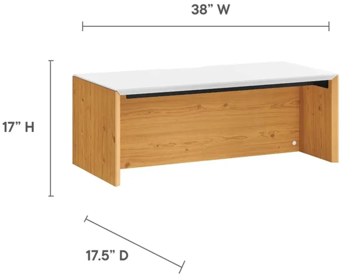 Kinetic 38" Wall-Mount Office Desk With Cabinet and Shelf