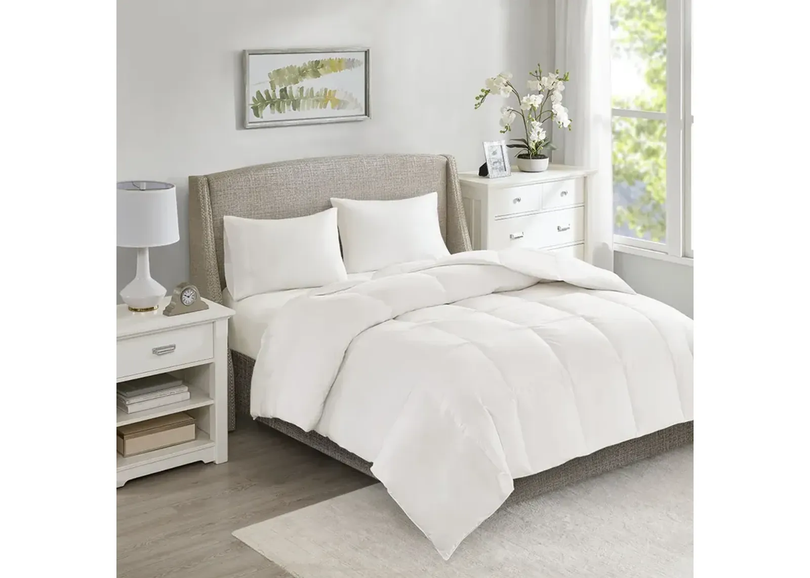 True North by Sleep Philosophy All Season Warmth White Oversized 100% Cotton Down Comforter