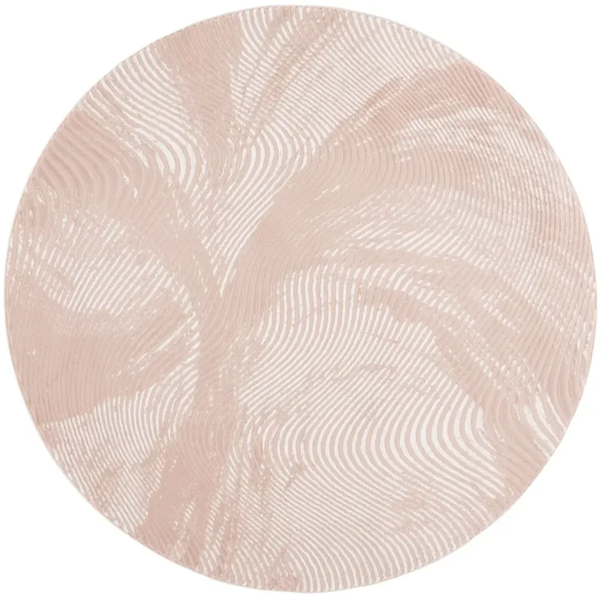 REVIVE 112 PINK  6'-7' x 6'-7' Round Round Rug