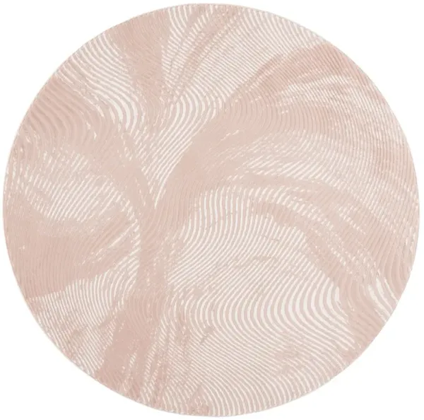REVIVE 112 PINK  6'-7' x 6'-7' Round Round Rug