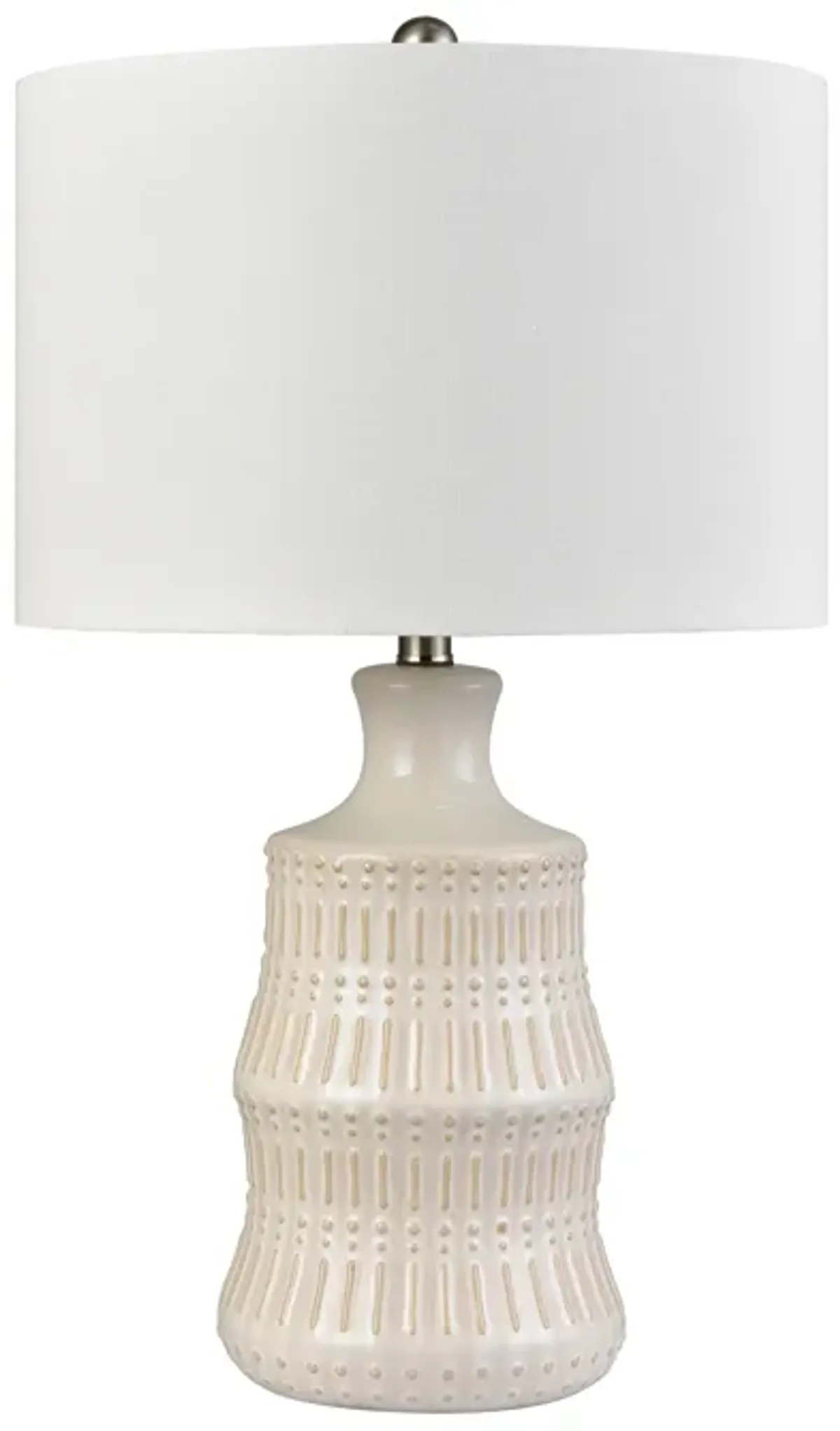 Dorin 25.5'' High 1-Light Table Lamp - White Glazed - Includes LED Bulb