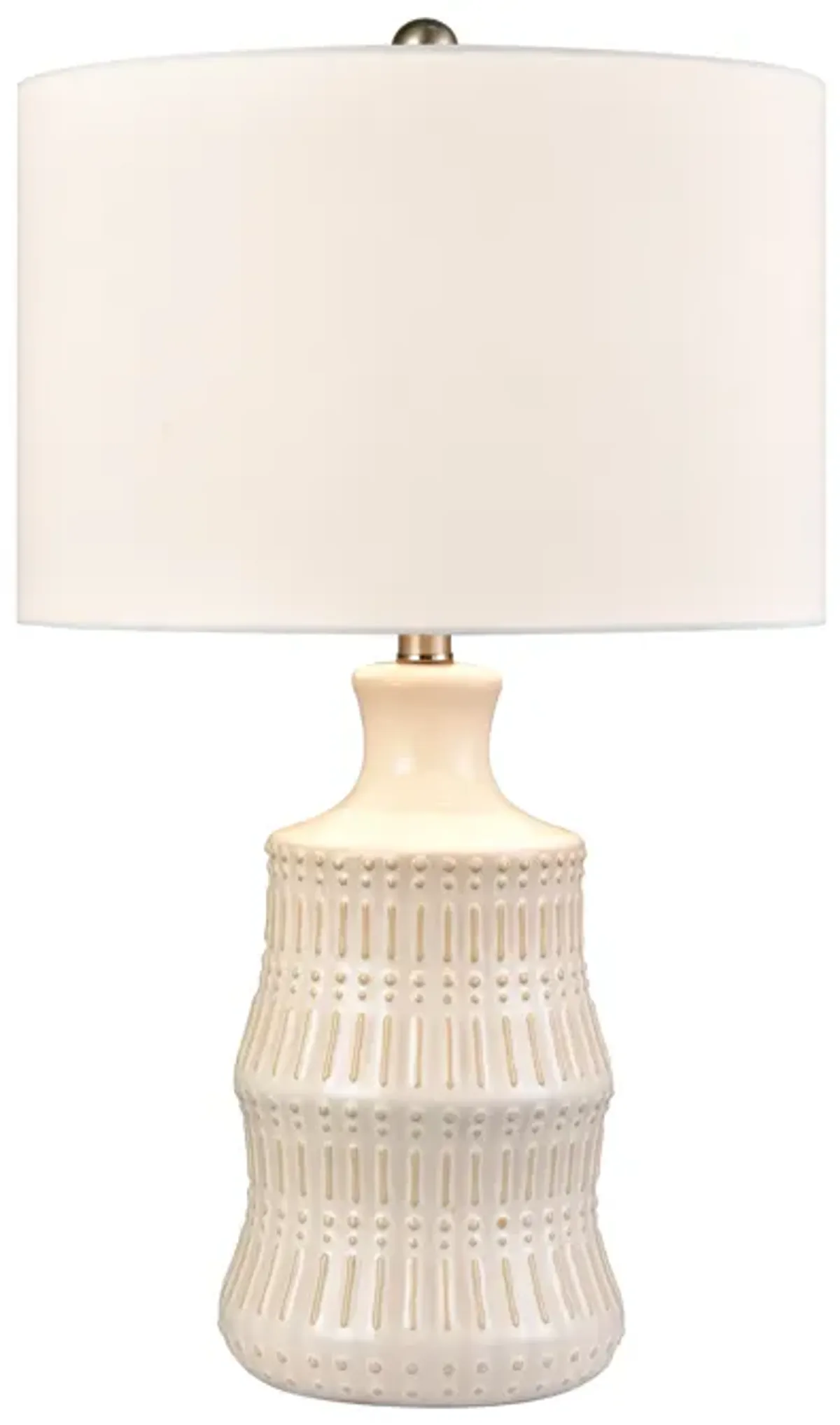 Dorin 25.5'' High 1-Light Table Lamp - White Glazed - Includes LED Bulb