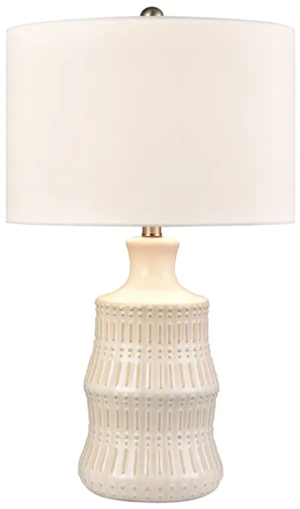 Dorin 25.5'' High 1-Light Table Lamp - White Glazed - Includes LED Bulb