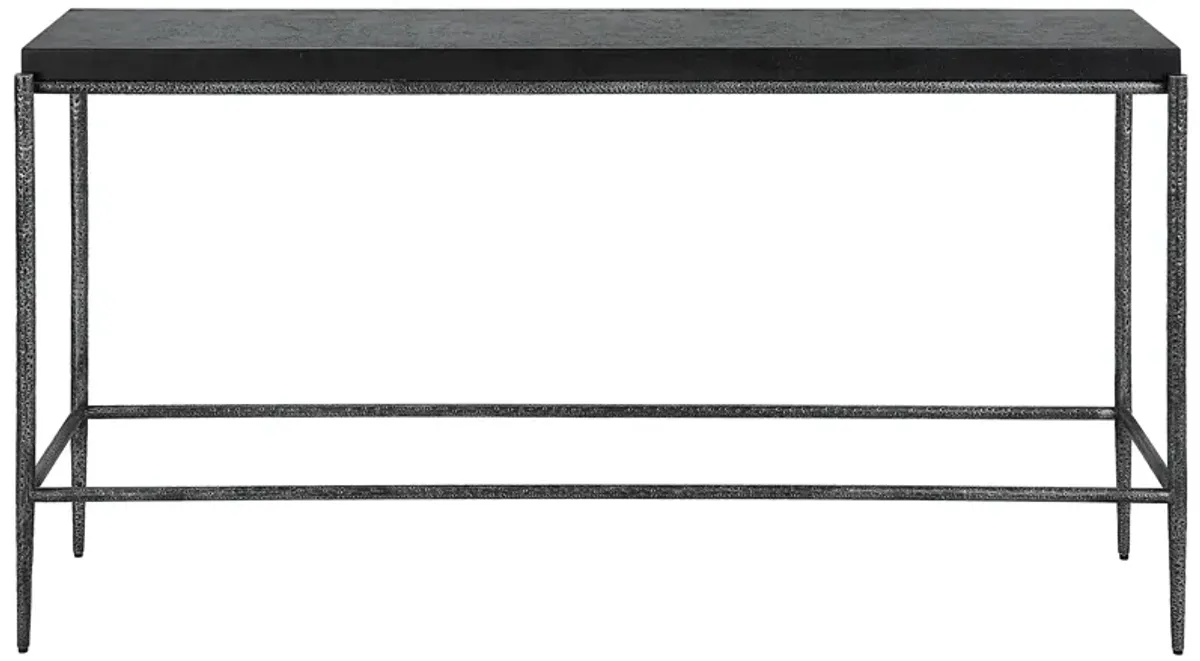 Crescendo Black Concrete Console Table