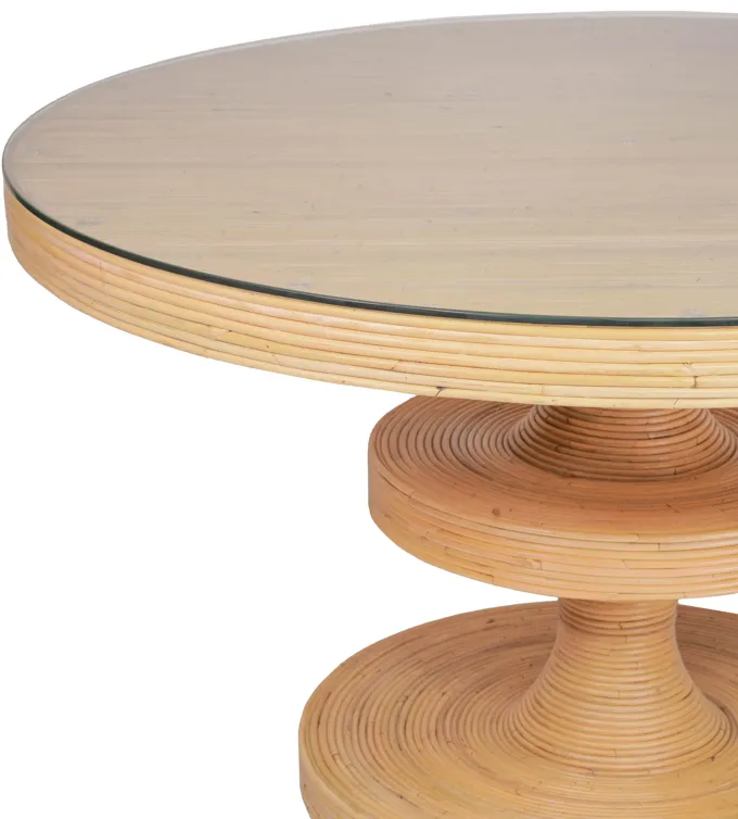 Apollonia Natural Rattan Round Dining Table