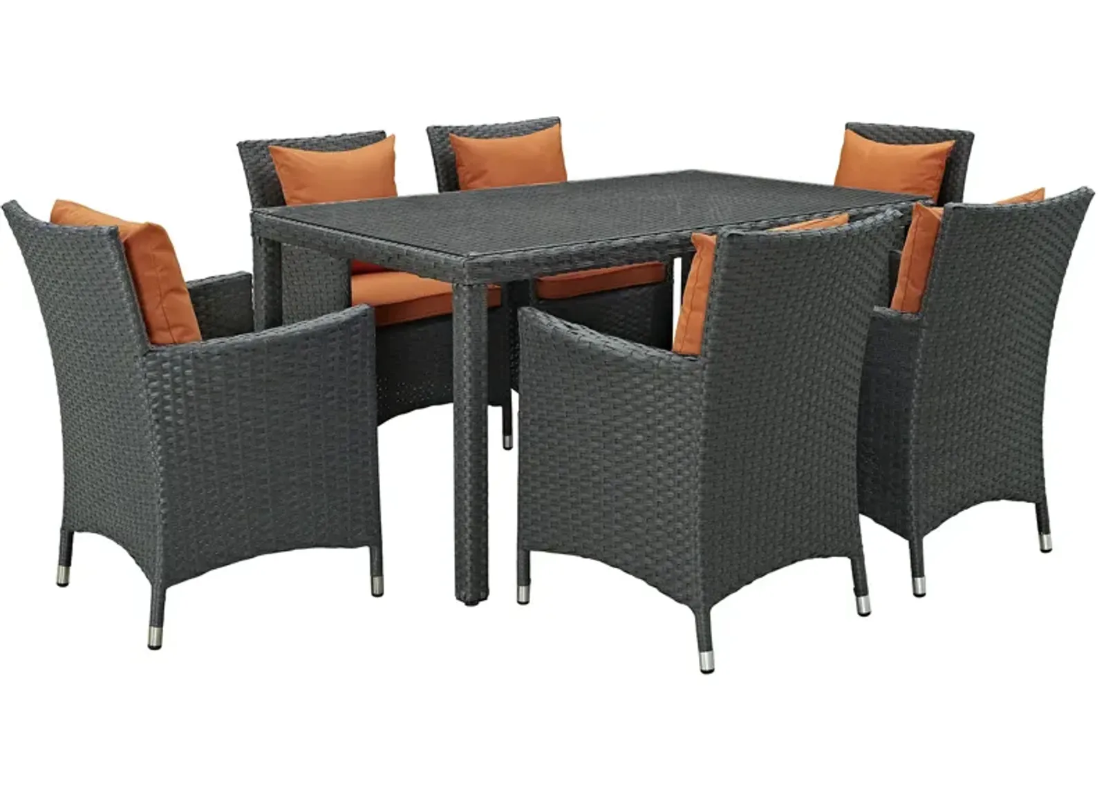 Sojourn 7 Piece Outdoor Patio Sunbrella® Dining Set