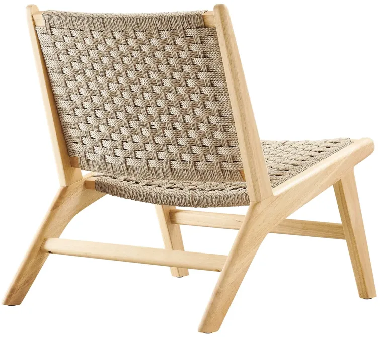 Saoirse Woven Rope Wood Accent Lounge Chair