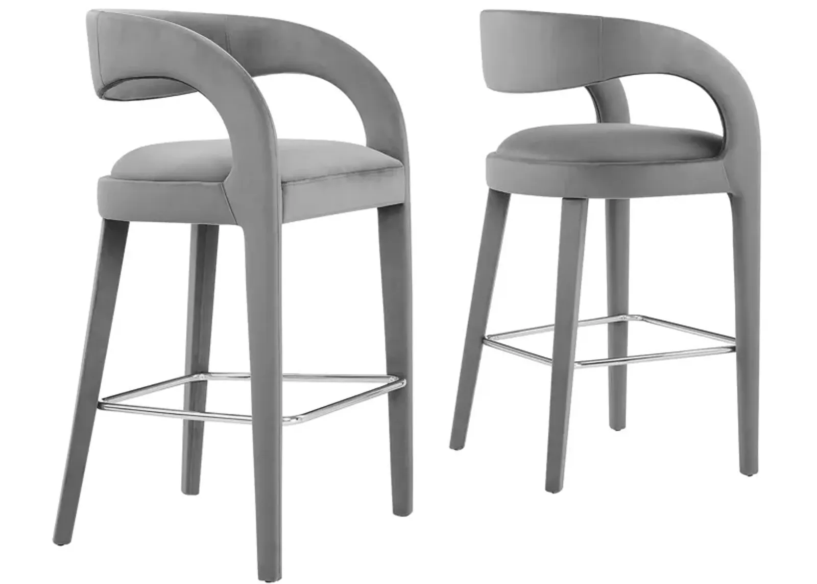 Pinnacle Performance Velvet Bar Stool Set of Two