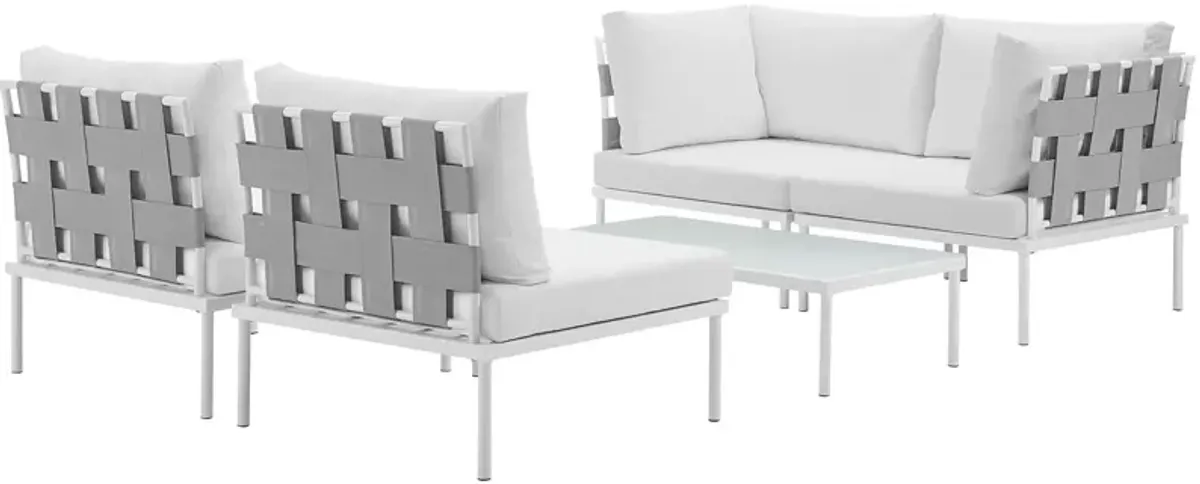 Harmony 5 Piece Outdoor Patio Aluminum Sectional Sofa Set