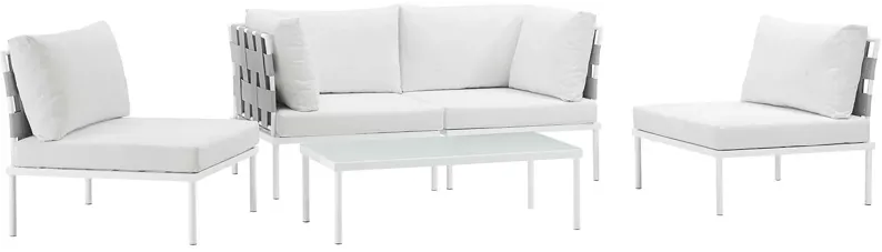 Harmony 5 Piece Outdoor Patio Aluminum Sectional Sofa Set