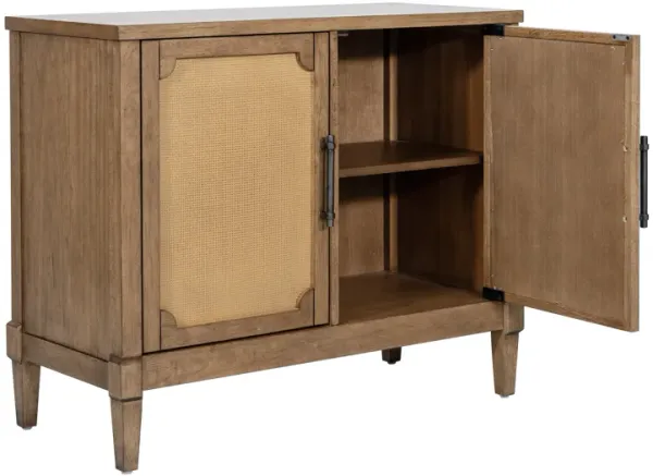 Salina Woven Cane Accent Cabinet