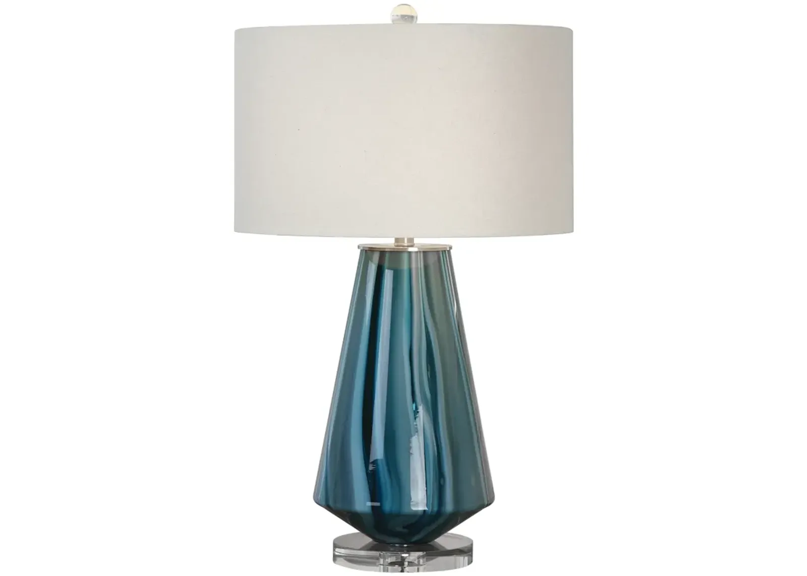 Pescara Teal-Gray Glass Lamp