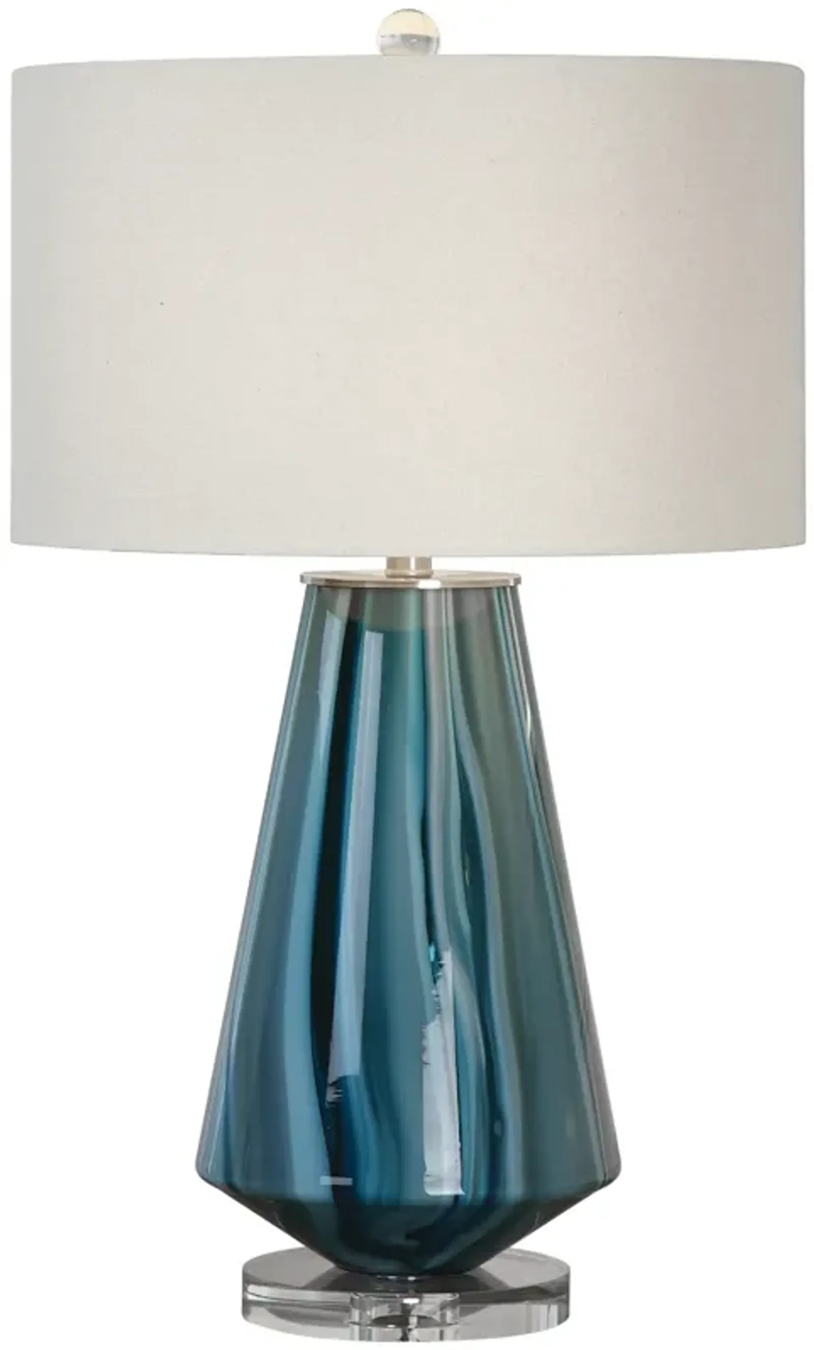 Pescara Teal-Gray Glass Lamp