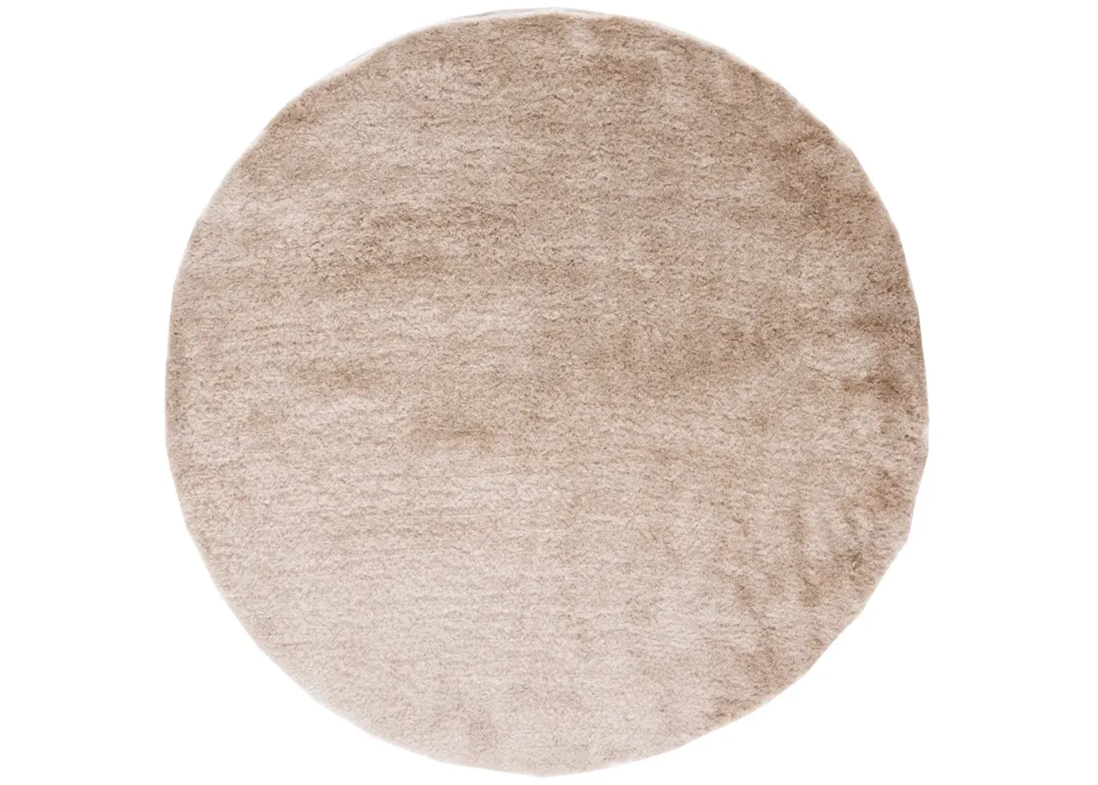 PARIS SHAG 512 Beige  7' X 7' Round Round Rug