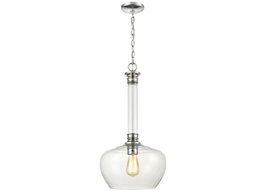 Glasgow 13" Wide 1-Light Pendant - Polished Chrome