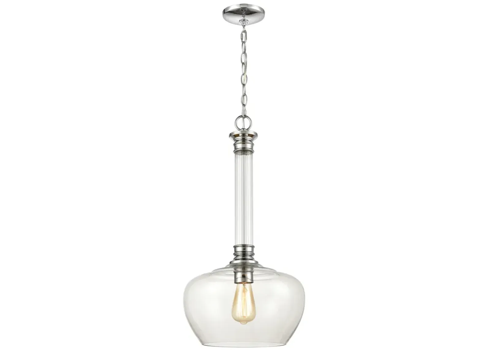 Glasgow 13" Wide 1-Light Pendant - Polished Chrome