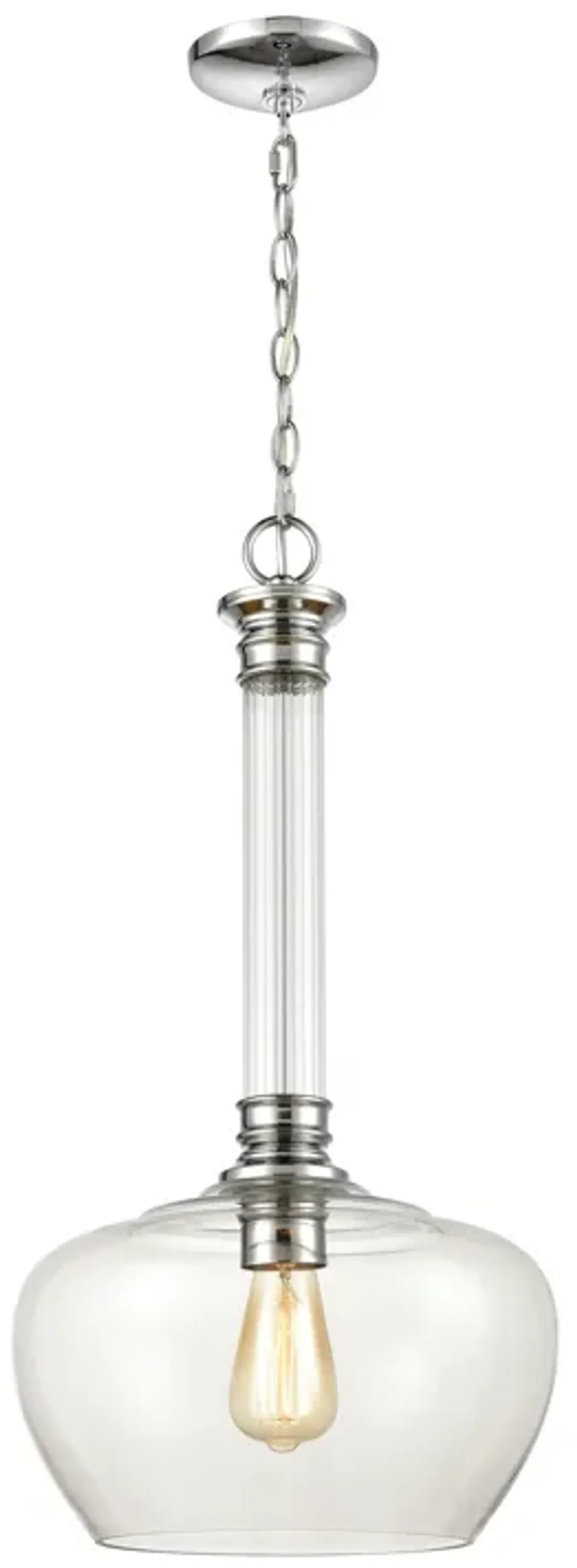 Glasgow 13" Wide 1-Light Pendant - Polished Chrome