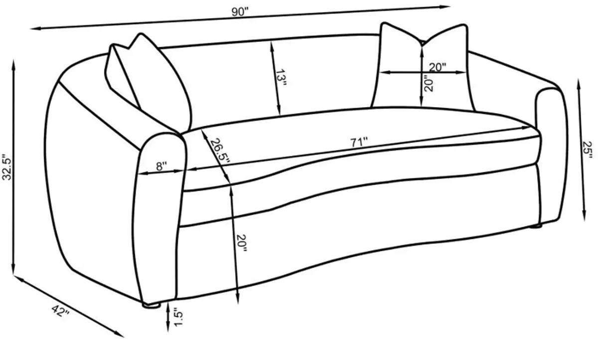 Remi Upholstered Tight Back Sofa