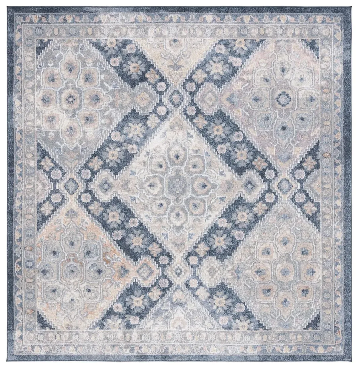 BLAIR WASHABLE 220 Blue 6'-7' X 6'-7' Square Square Rug