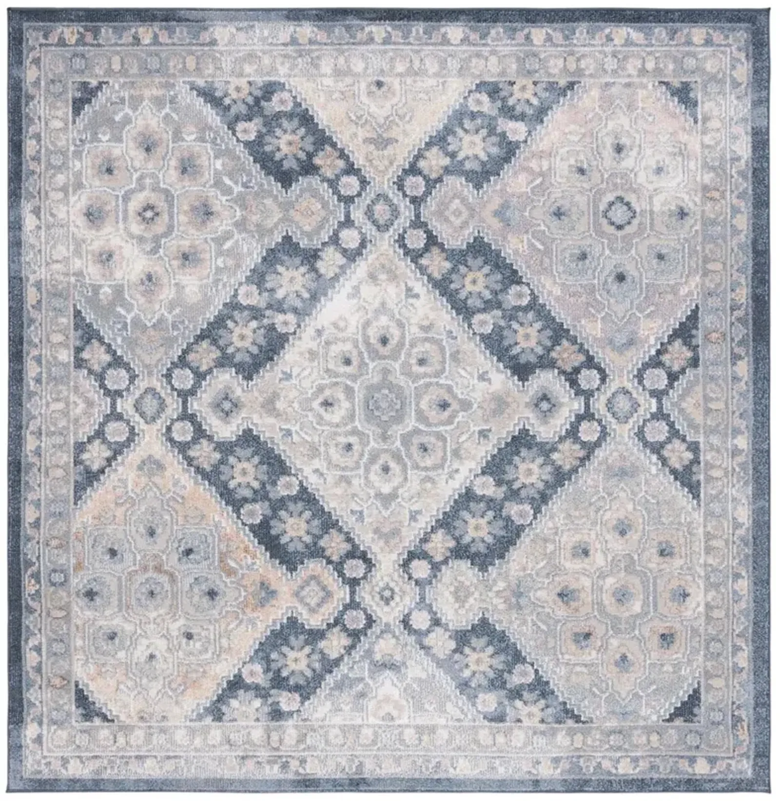 BLAIR WASHABLE 220 Blue 6'-7' X 6'-7' Square Square Rug