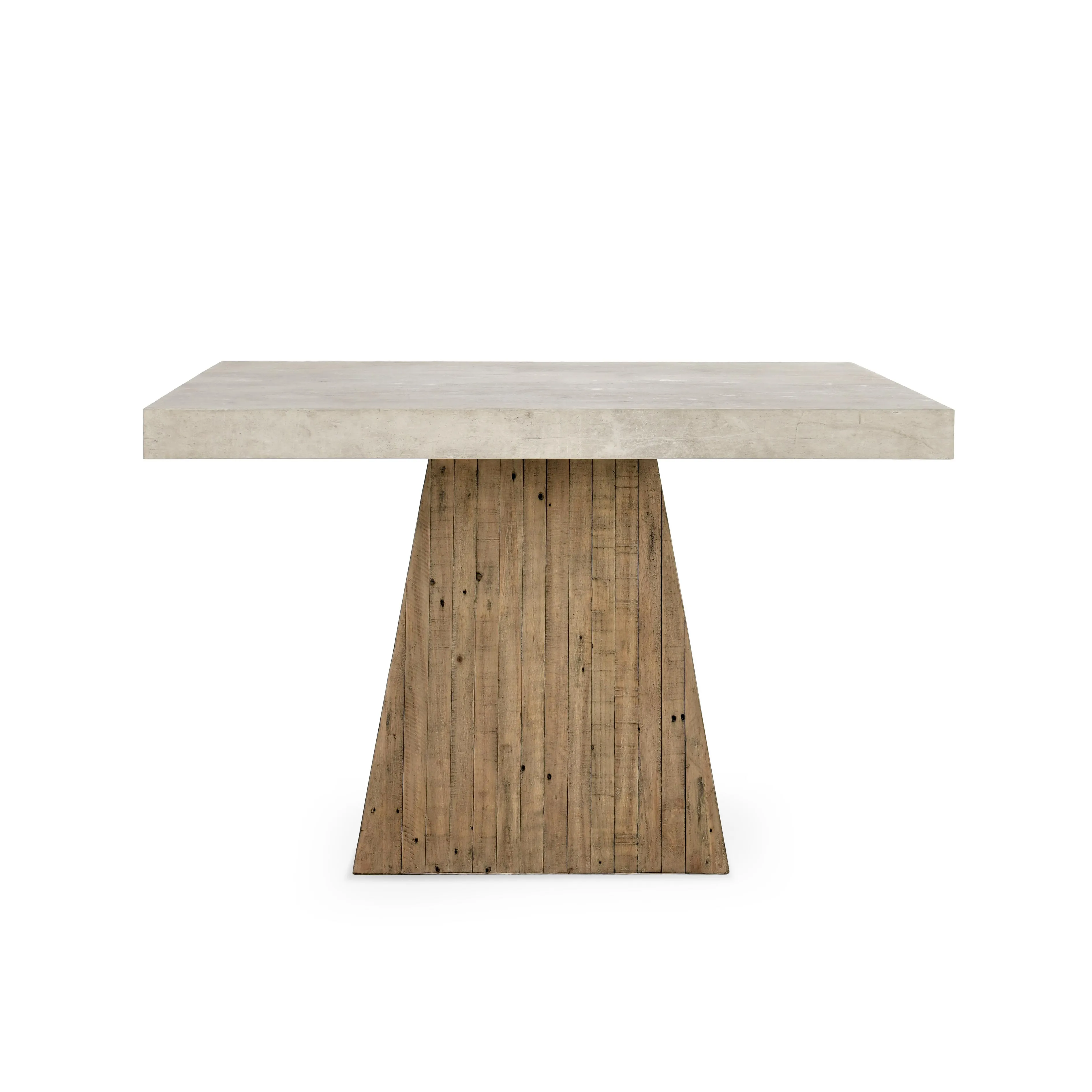 Ridley 47" Square Reclaimed Pine Wood Transitional Dining Table in Natural Tone