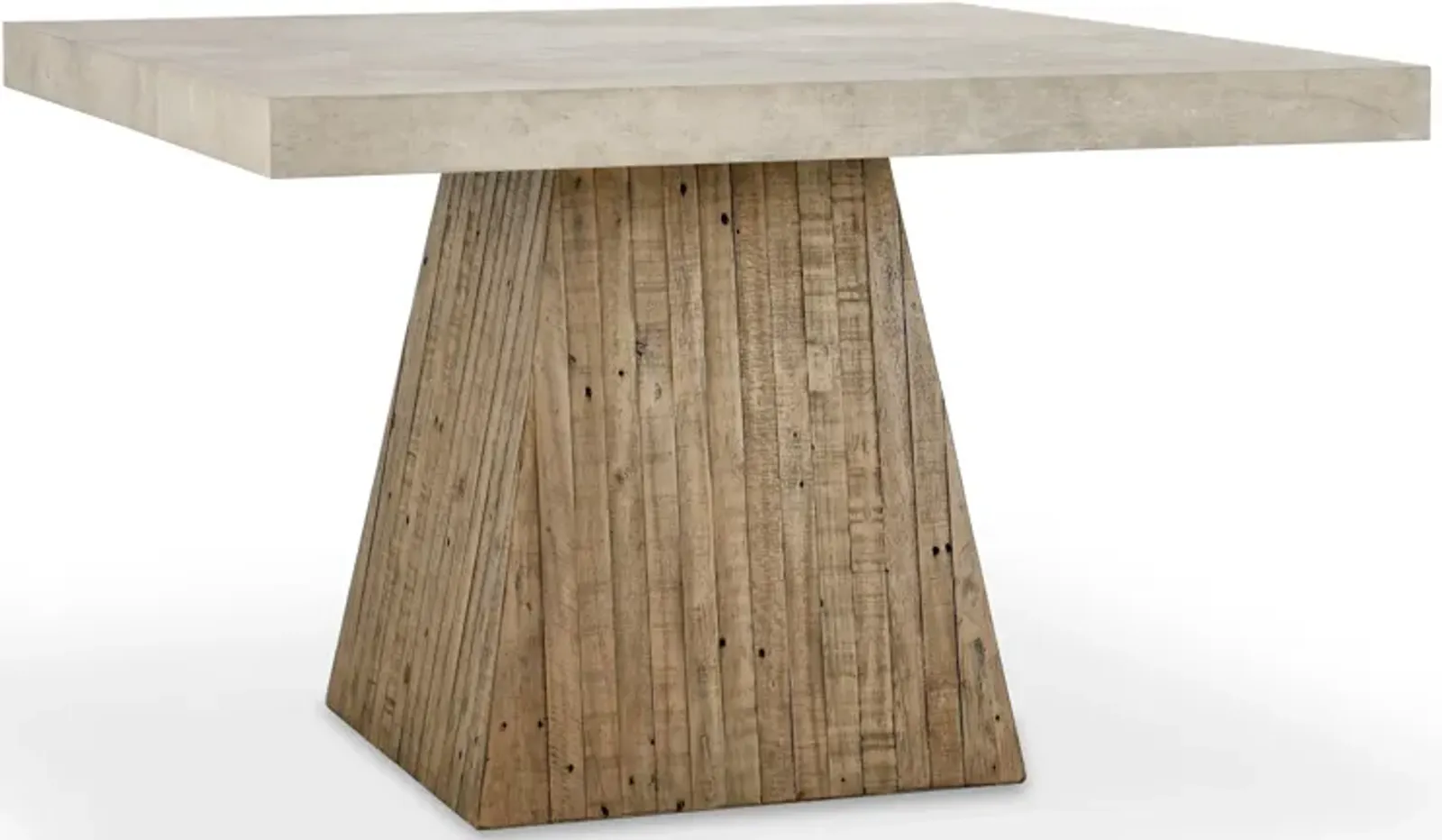 Ridley 47" Square Reclaimed Pine Wood Transitional Dining Table in Natural Tone