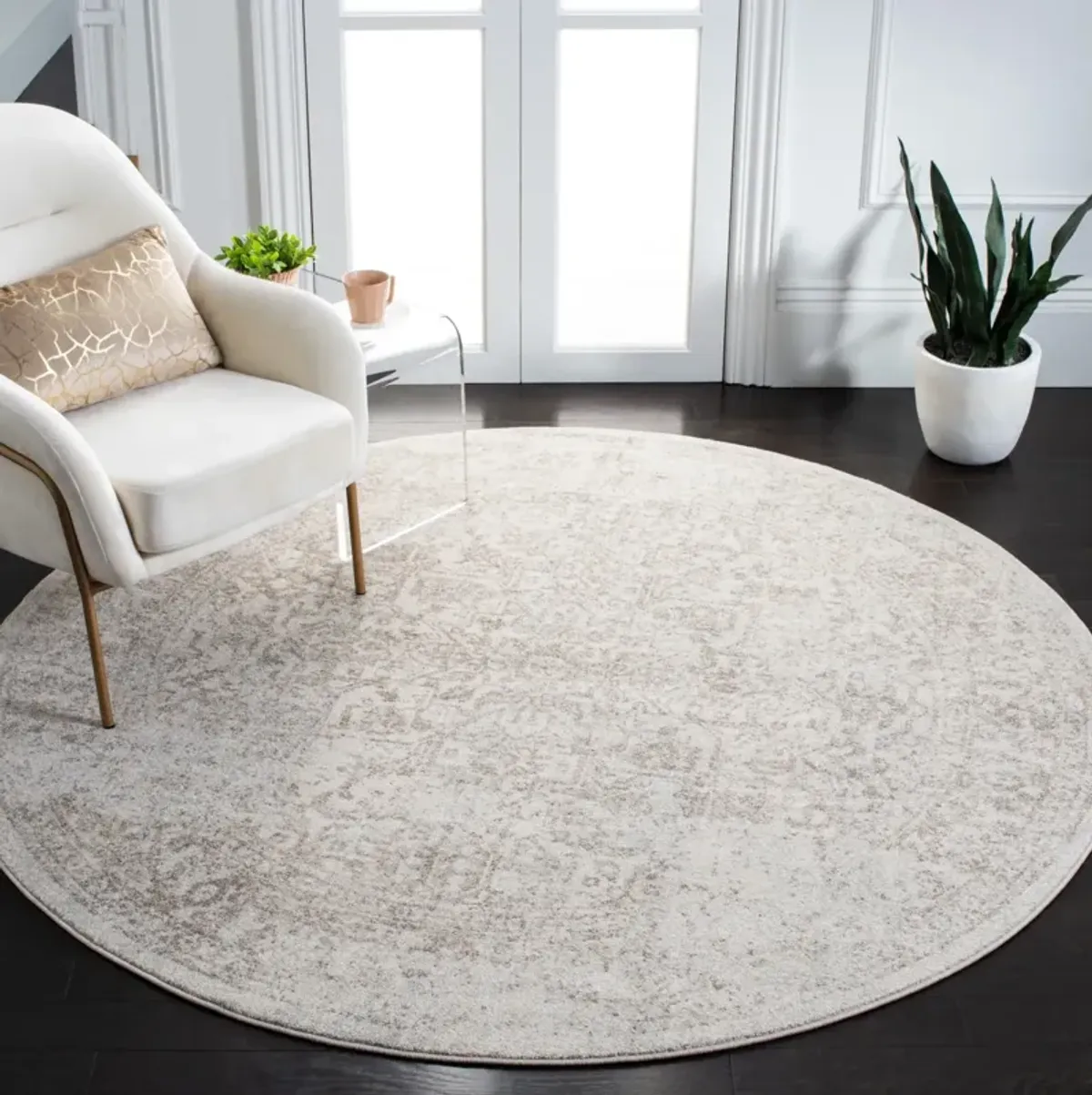 EVOKE 256 IVORY  9' x 9' Round Round Rug