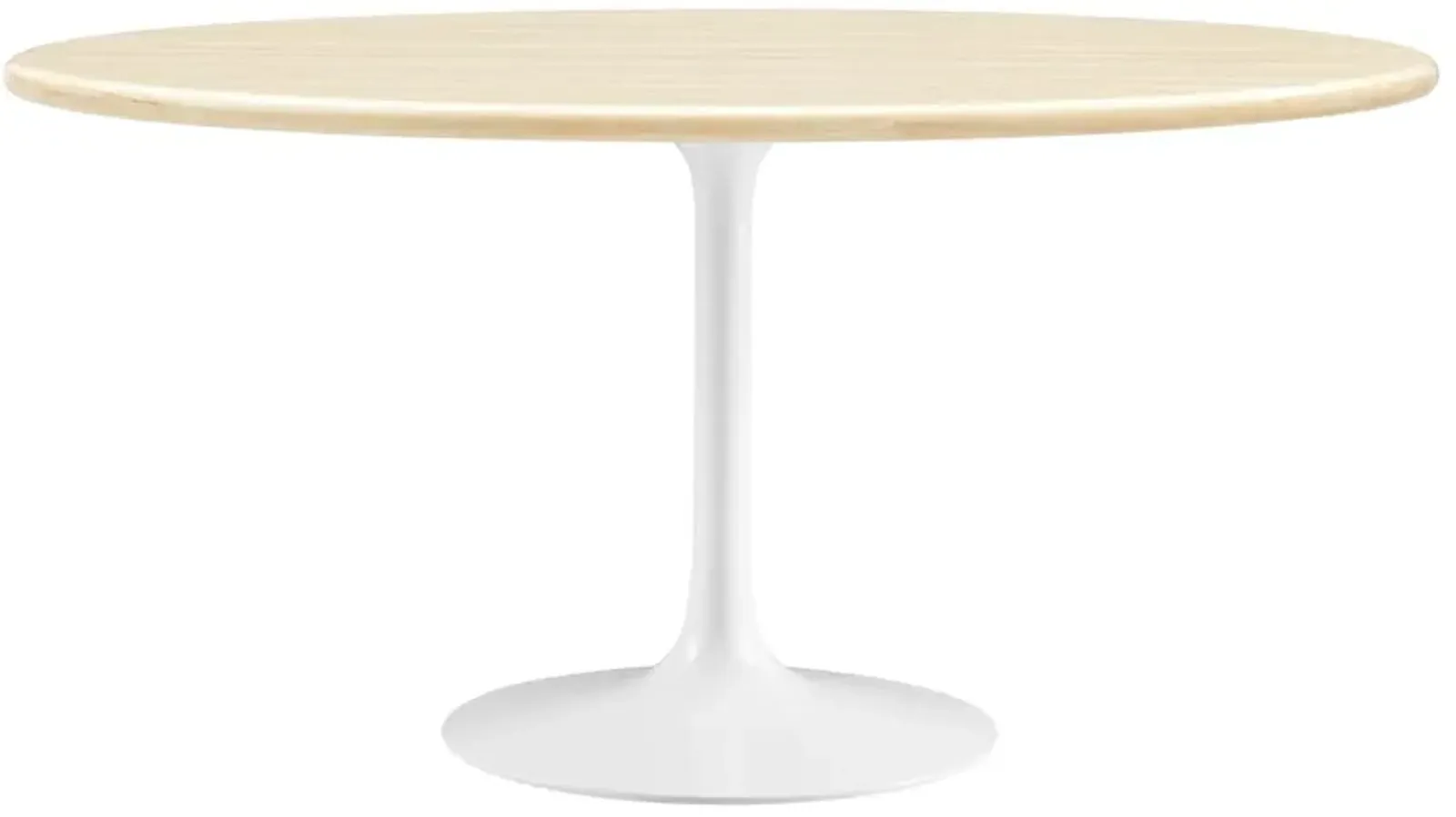 Lippa 60" Oval Artificial Travertine  Dining Table