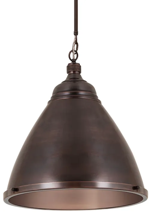 Katelyn 15" Wide 1-Light Pendant - Dark Bronze