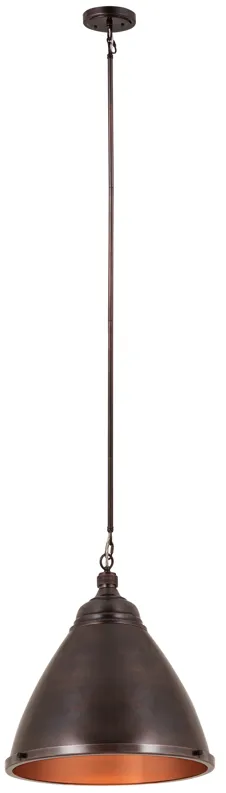 Katelyn 15" Wide 1-Light Pendant - Dark Bronze