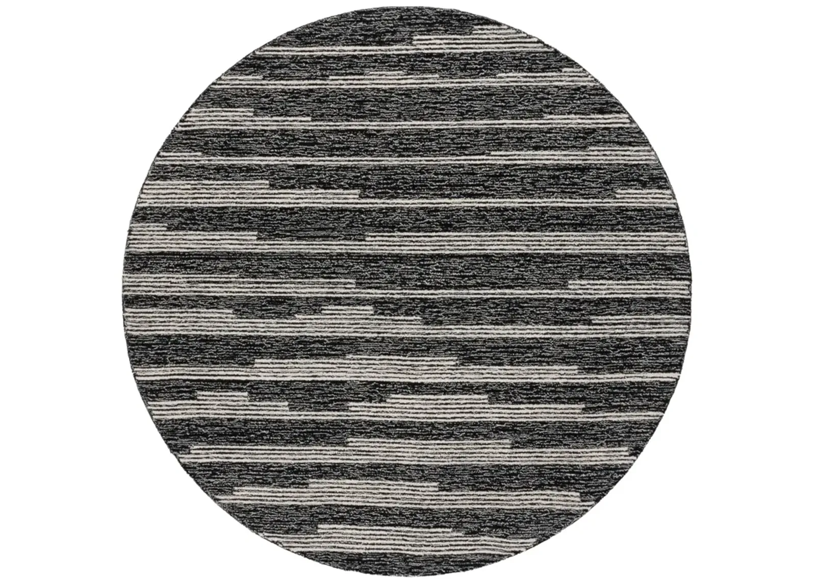 EBONY 526 BLACK  6' x 6' Round Round Rug