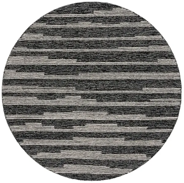 EBONY Hand Tufted 6' x 6' Round area rug