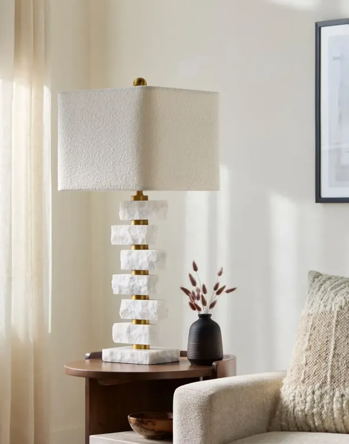 Balzano BZN-003 31"H x 14"W x 14"D Accent Table Lamp
