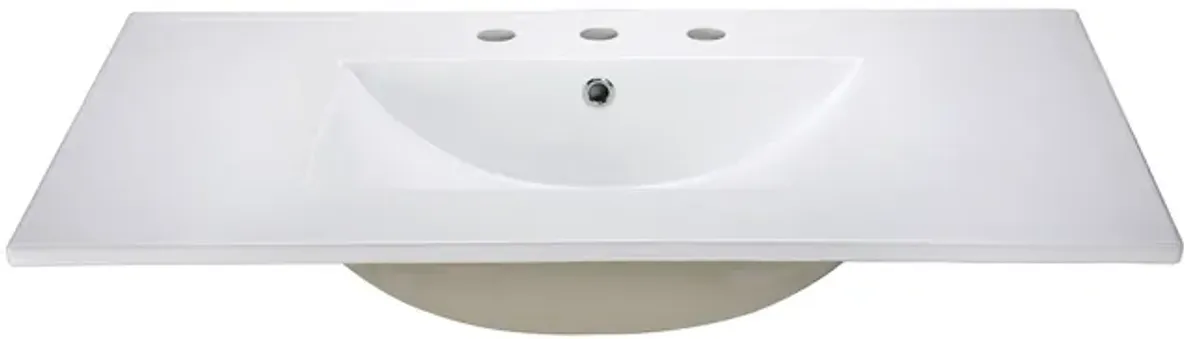 Ceramic Top - 31-inch Vitreous China with Rectangular Bowl - White (For 8-inch Widespread Faucet)