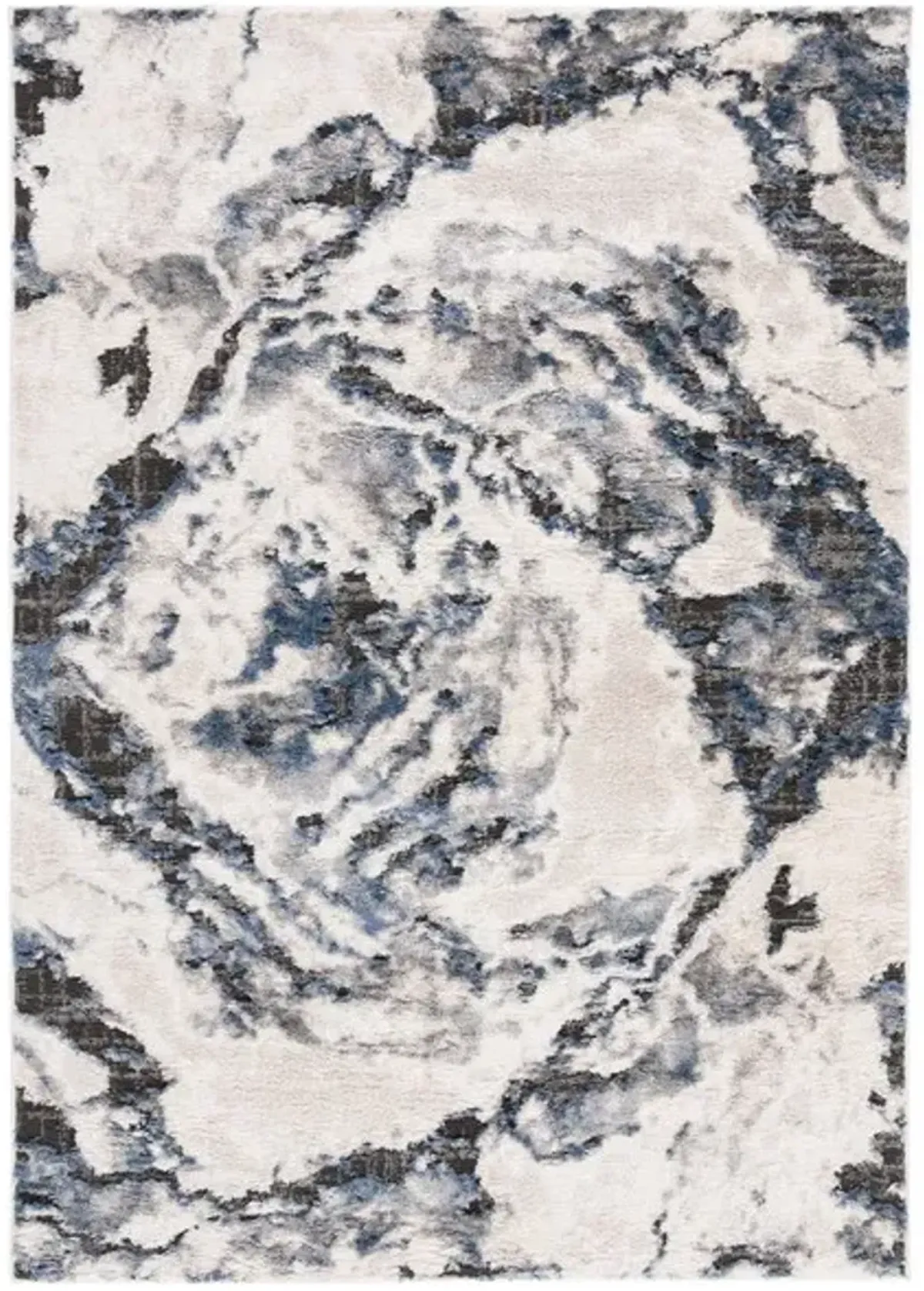 PETRA 104 Blue 8' X 10' Large Rectangle Rug