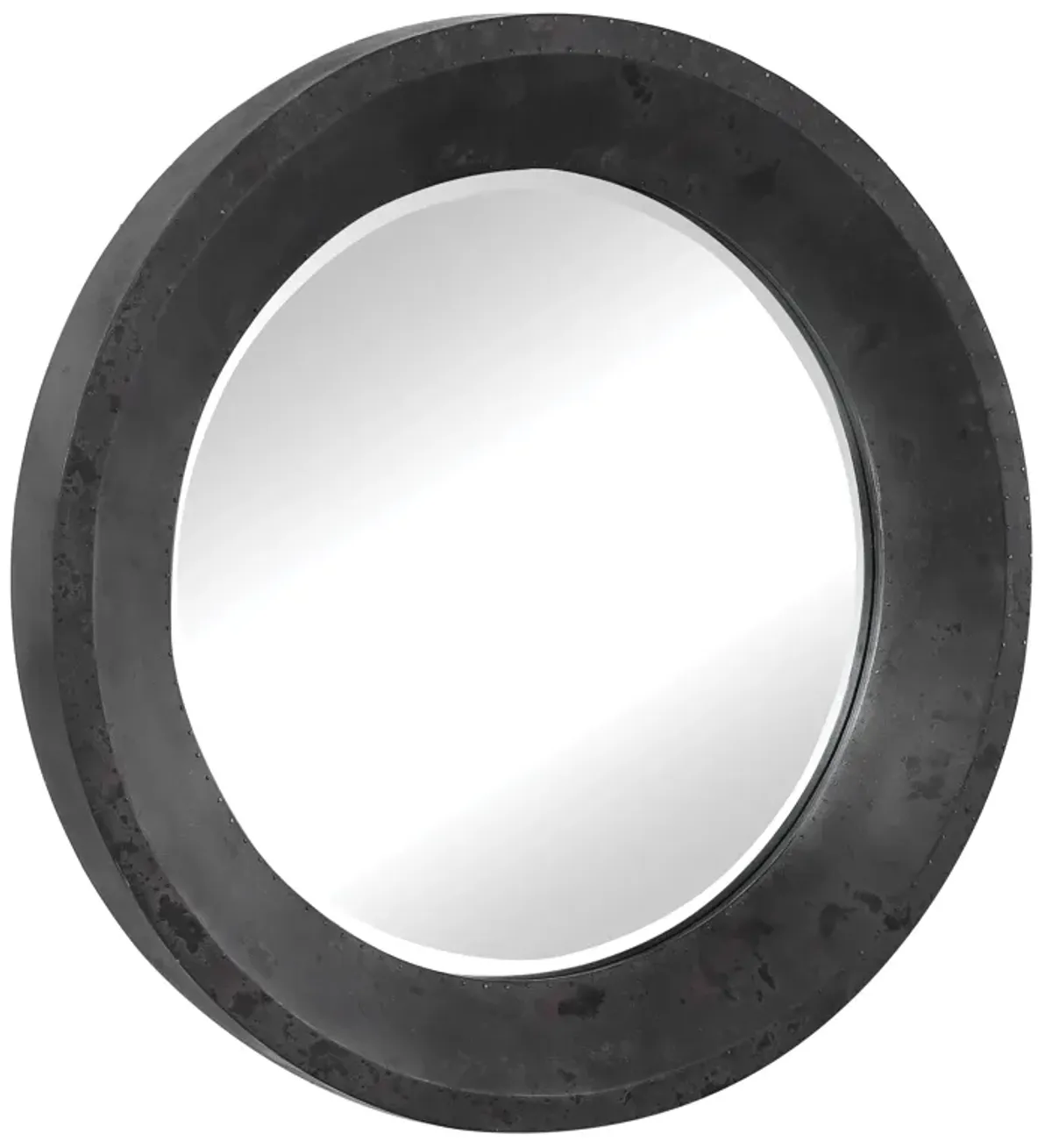 Frazier Round Industrial Mirror